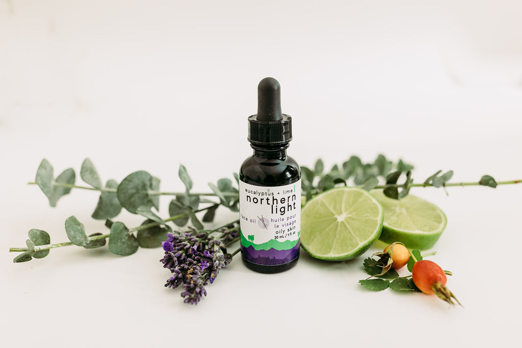 Northern Light Face Oil with Lime + Eucalyptus for Oily Skin
